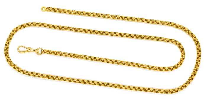 Foto 1 - Seltene antike Goldkette 73cm lang rötliches 585er Gold, K3295