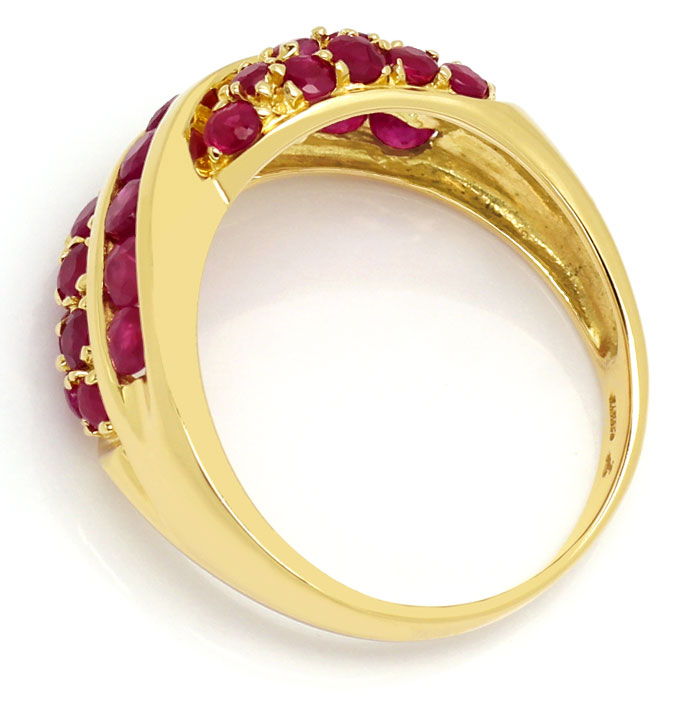 Foto 3 - Design-Gelbgold-Ring mit 2ct Spitzen Rubinen in 14Karat, R7767