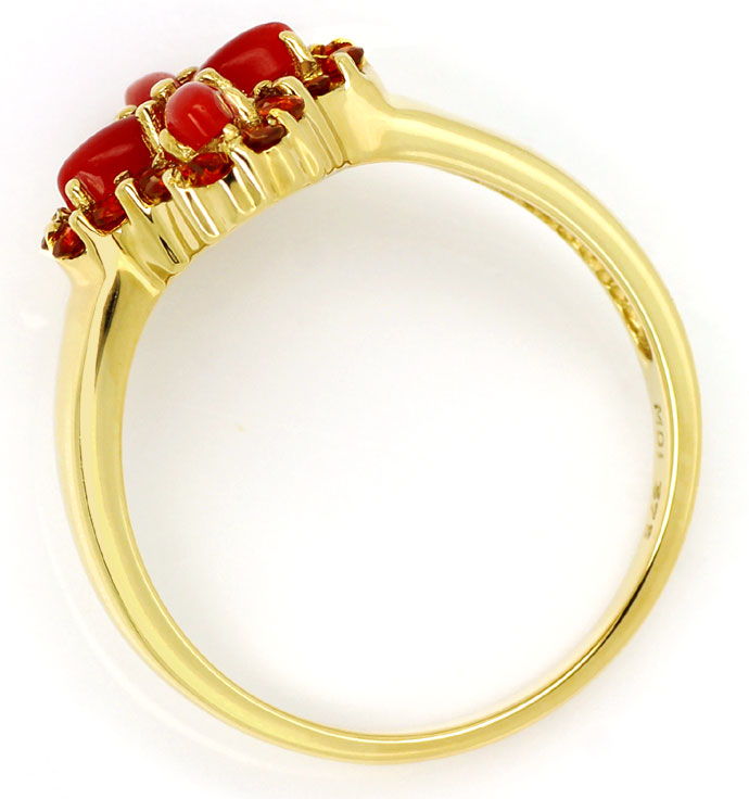 Foto 3 - Bezaubernder Farbsteingoldring mit 24 roten Edelsteinen, R8901