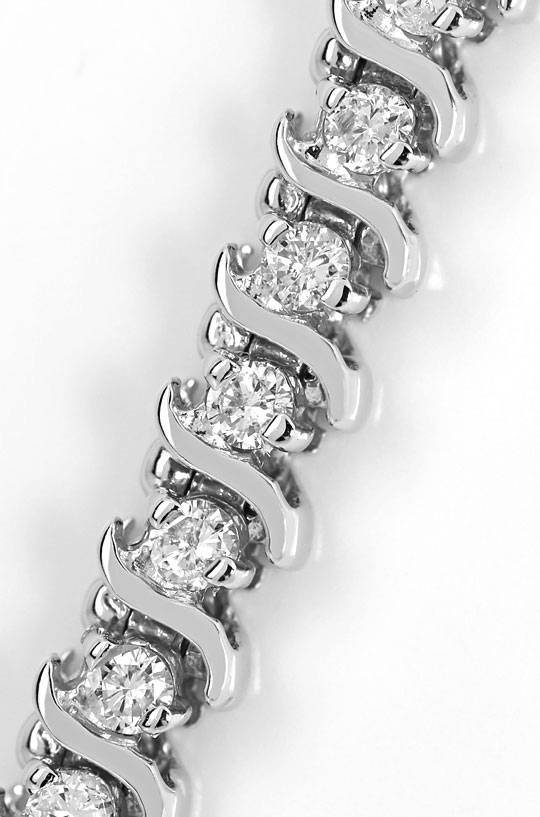 Foto 2 - Diamant Tennis Armband 1,89 ct Brillanten 14K Weißgold, S4781