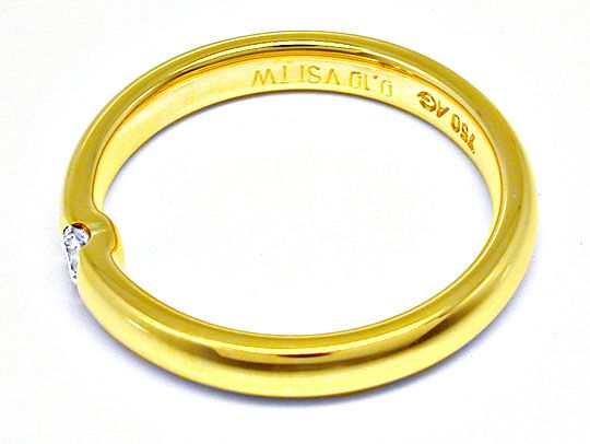 Foto 3 - Neu! Brillant-Solitär Ring, 18K Gelbgold, S8496