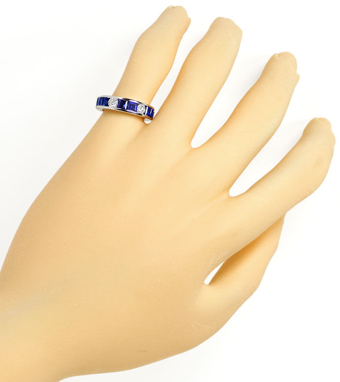 Foto 4 - Allianz Ring mit Brillanten und 2ct Spitzen Safiren 18K, S9522
